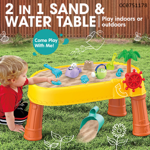 Mesa de arena y agua 2 en 1 para playa y verano, mesa de arena y agua para niños - Product Image 2