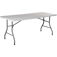 Table pliante rectangulaire moderne et portable de 6 pieds en plastique pour événements, idéale pour le jardin, le camping et les banquets – Vente en gros sur mesure