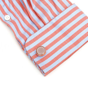 Mancuernillas Elegantes y Sencillas de Color Rosa para Camisa de Hombre, Joyería Masculina, Mancuernillas de Aleación - Product Image 5