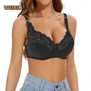 Bralette Sexy monopezzo da <span class=keywords><strong>donna</strong></span> Push-Up in pizzo grande tazza E reggiseni traspiranti taglie forti <span class=keywords><strong>donna</strong></span> taglia 42 - Product Image 5