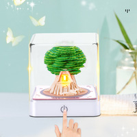 Janelove Creative 3D Earth Panorama Calendrier de bureau déchiré à la main Papier à notes gravé Cadeau d'affaires pour la décoration intérieure Noël/Nouvel An