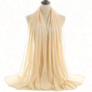 Hiyab de Chifón con Perlas para Mujer Musulmana en Lona - Poliéster de Alta Calidad en Color Puro - Product Image 2