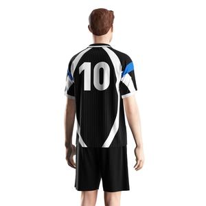 Maillot de football avec col polo à insert triangulaire, zones anti-humidité et tissu à séchage rapide pour une performance optimale le jour du match - Product Image 4