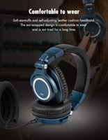 Casque de monitoring filaire professionnel 6,35 mm pour studio DJ, pliable, circum-auriculaire, stéréo, avec haut-parleur de 50 mm – Vente en gros usine