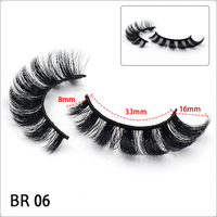 Outils de faux cils coréens PBT personnalisables en gros Boîte d'emballage de cils Bande de cils en D brun moelleux Qingdao Lashes
