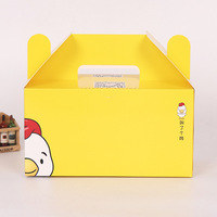 Boîte à poulet frit en carton blanc biodégradable pliable et recyclable avec logo, livraison OEM pour restaurant, en-cas