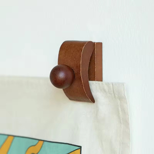 Support mural en bois massif pour <span class=keywords><strong>tapisserie</strong></span>, couette, couverture, avec vis et adhésif, pour la décoration de la maison, de la chambre à coucher et du salon - Product Image 4