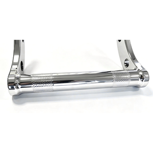AOCHUANG Guidon de moto rétro chromé 22 mm, guidon Drag Z noir/chrome pour moto - Product Image 5