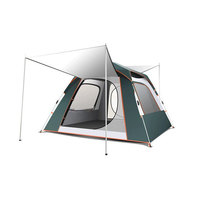 Tente de camping en toile pour 4 personnes, en plein air, pour la famille