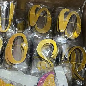 Lettres majuscules en acrylique de 10 cm/20 cm, lettres minuscules autocollantes, décoration miroir, autocollant en acrylique, chiffres arabes, symboles - Product Image 4