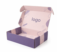Boîtes d'expédition personnalisées en carton ondulé recyclable, colorées, avec logo imprimé, durables, pour vêtements et éponges