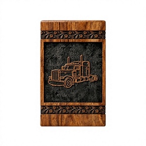 Custom Wooden <b>Ash</b> Urn Laser Engraved <b>Keepsake</b> Cremation Urn Square Memorial Tabletop Vase - Product Image 1