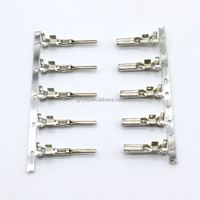 Terminales de Crimpado Hembra Plateados Circulares 282466-1, Recubiertos de Cobre y Fósforo, para Cables de 15-13 AWG, Conector de Cable Automotriz Tyco Electronics