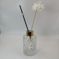 Bouteille d'huile essentielle en verre recyclable de 120 ml, forme cylindrique, bouchon à vis, logo personnalisé estampé à chaud, diffuseur de parfum