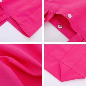 Custom Print Logo Large Shopping White <b>Canvas</b> <b>Tote</b> Bag With Pocket and Zipper - Product Image 5