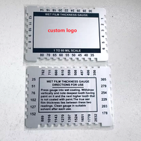 Jauge d'épaisseur de film humide rectangulaire en acier inoxydable de haute précision avec peigne pour applications de peinture, logo personnalisé