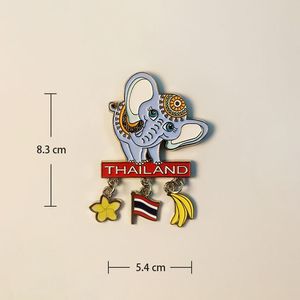 Nhà Sản Xuất Tùy Chỉnh Thái Sáng Tạo Voi Cờ Chuối Du Lịch Thiết Kế Tưởng Niệm Của Bạn Logo Riêng Thủ Công Kim Loại Mềm Men Pins - Product Image 5