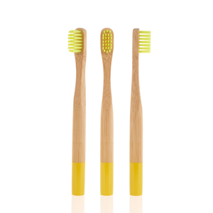 Brosse à dents sans BPA, produits en bambou, logo personnalisé, brosse à dents jetable à manche rond pour enfants, brosse en bambou pour dentiste - Product Image 2