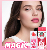 Huile Luminescente à la Fraise Décoration de Maquillage Halloween Hydratant Fruit Lip Plumper Transparent avec Brillance Glossy