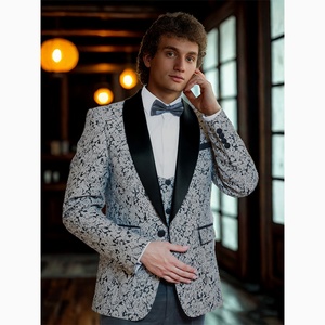 Trajes de Negocios para Hombre de Corte Elegante, Diseños Personalizados de Pantalones y Chaquetas, Estilo Italiano, Antiarrugas, Transpirables, para la Vida Casual - Product Image 1