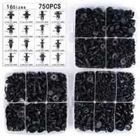 Kit de 750 attaches universelles pour voiture avec 16 types de fixations pour carrosserie, panneaux de porte, garnitures intérieures, ailes - Fabriqué en Chine