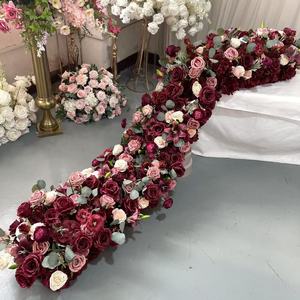 ผ้าปูโต๊ะดอกไม้สีชมพูเบอร์กั<span class=keywords><strong>น</strong></span>ดี คุณภาพสูง ขนาด 1.8 เมตร สำหรับตกแต่งงา<span class=keywords><strong>น</strong></span>แต่งงา<span class=keywords><strong>น</strong></span>และจัดดอกไม้ - Product Image 4