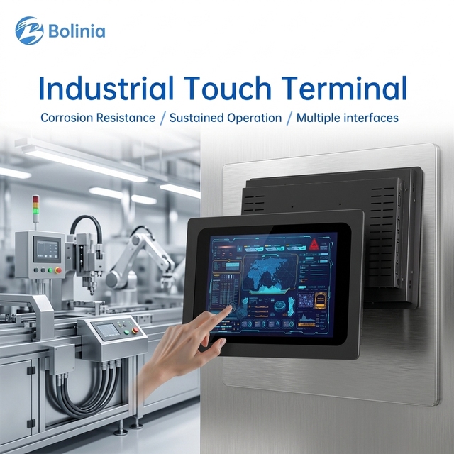 Industrial Wall-Mounted Capacitive Touch Panel PC 8/12/15/19/21 Inch Ubuntu/Debian FCC/CE Certified Factory Automation Kiosk