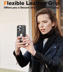 GSCASE Bulk Wholesale Magnetic Kickstand Leather Phone Cases Cover avec Ring Holder pour iPhone 15 <span class=keywords><strong>Pro</strong></span> Max 16 <span class=keywords><strong>Pro</strong></span> 16 Phone Case - Product Image 3