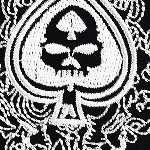 Chất Lượng Cao Skull Đen Poker Tùy Chỉnh Thêu Các Bản Vá Lỗi Sắt Trên Các Bản Vá Lỗi Cho Quần Áo Áo Khoác Trang Trí Huy Hiệu - Product Image 2