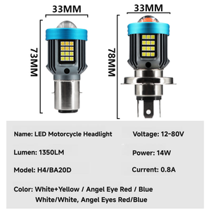 Bombilla LED <span class=keywords><strong>de</strong></span> Doble Color YD H4 BA20D, Foco para Motocicleta, Lámpara <span class=keywords><strong>de</strong></span> Lente Láser Súper Brillante para Luz <span class=keywords><strong>de</strong></span> Motocicleta con <span class=keywords><strong>Ojo</strong></span> <span class=keywords><strong>de</strong></span> <span class=keywords><strong>Demonio</strong></span> - Product Image 5