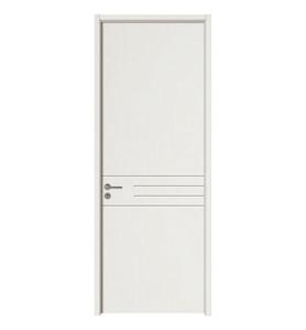 Puerta de madera y plástico de panel plano moderno Puerta interior de núcleo hueco impermeable Puerta de muestra de dormitorio WPC - Product Image 1