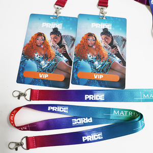 Koפיי פלסטיק קשיח מותאם אישית כל גישה Vip כרטיס כרטיס כרטיס מזהה עובד עם רצועת צוואר לאירועים - Product Image 3