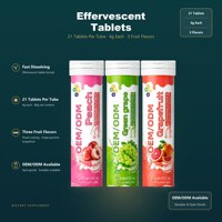 Comprimés Effervescents Xuhuang Vitamine C B3 B12 Pêche Raisin Vert Pamplemousse 21 Comprimés 84g OEM ODM Marque Privée Vente en Gros