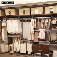 Armoire Combinée Modulaire en Acier pour Dressing, Meuble de Rangement Personnalisé Multifonctionnel Écologique Moderne pour Hôtel, Appartement, Chambre à Coucher