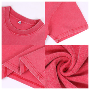 Women's Short Sleeve Round Neck T-Shirt <b>Rose</b> Red Pure Cotton Knitted Crop <b>Top</b> Daily Wear Inner Layer <b>Top</b> - Product Image 1