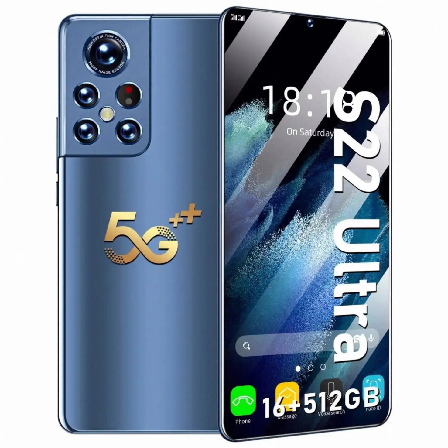 Sansang S22 Ponsel Pintar Versi Global Asli, Ponsel Android 16GB + 1TB 5G SIM Ganda <span class=keywords><strong>GPS</strong></span> Layar HD 6.9 Inci