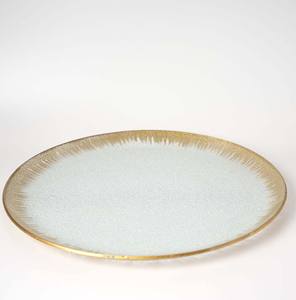 Atacado vidro ouro aro casamento carregador placas para decoração home vidro carregador placas - Product Image 4