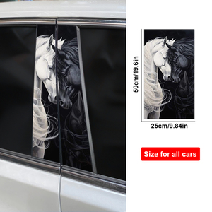 High Quality <strong>Horse</strong> Pattern Car Window Pillar Stickers Auto Accessory Decoration Vehicle Vinyl Wrap Stickers <strong>Decals</strong> - Product Image 4