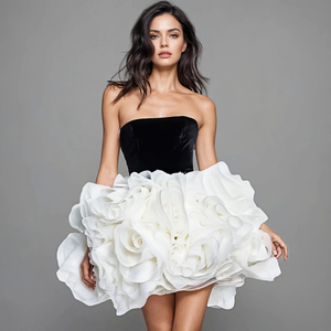 formal dress black white short ZAPAKA Women One Shoulder Cocktail Dress Bodycon Black and White Short  Party Dress – ZAPAKA UK
