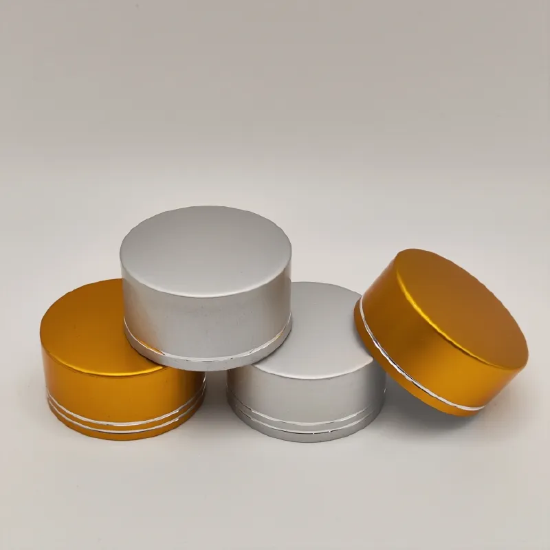 Customized colored gold black sliver aluminum cover scribe metal lid aluminium cap brushed aluminium perfume cap