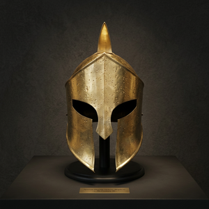 Casco Spartan 300 de Metal Dorado Pulido Estilo Vintage, Decoración Medieval Vikinga para el Hogar, Hecho a Mano, para Halloween, Diwali, Bodas - Product Image 1