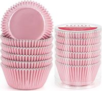 Rosa Folien-Cupcake-Muffinförmchen Standardgröße Backförmchen Premium Fettdicht & Robust