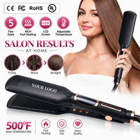Lisseur à cheveux professionnel à marque privée, chauffe rapide 500F, outil de coiffure pour salon