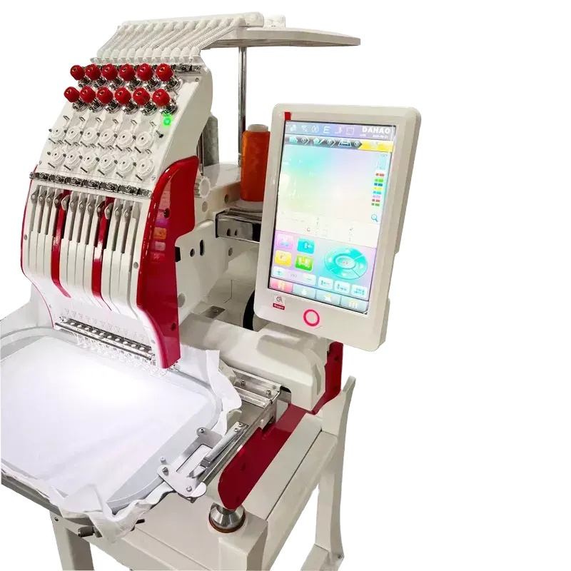 Вышивальная машина MYSEW 120N с одной головкой и 12 иглами многофункциональная компьютеризированная машина для вышивки футболок на продажу
