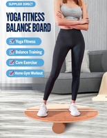 Planche d'équilibre en bois Isaboard en forme d'œuf pour yoga, fitness, entraînement de la force du tronc, surf, skate, exercice, en bois d'érable, capacité de charge de 150 kg