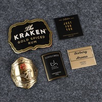 Etiquetas Adhesivas de Aluminio Troqueladas Personalizadas, Etiquetas Metálicas para Botellas de Alcohol, Rollo de Etiquetas para Botellas de Vino