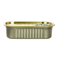 Boîte carrée en aluminium vide auto-scellante 1/4 boîtes de conserve Club avec #311 pour huile sardines poisson nourriture de mer en conserve