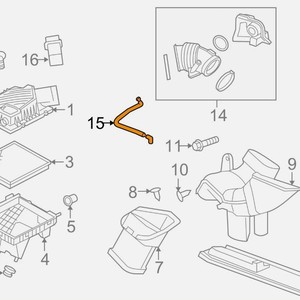 Manguera de ventilación del cárter para Buick LaCrosse 12633396, tubo de admisión de aire de goma para 2010-2015, pieza de repuesto - Product Image 3