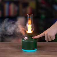 Nouveau créatif Usb Rechargeable sans fil petite lampe humidificateur d'air extérieur maison bureau rétro temps lumière humidificateurs