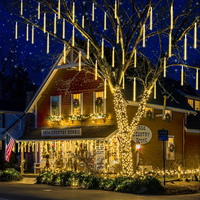 Lumières LED en forme de pluie de météores, lumières de Noël en forme de glaçons, lumières de guirlande imperméables pour l'extérieur, pour arbre, jardin, décoration de festival
